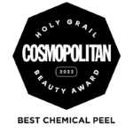 A black and white logo for the cosmopolitan beauty award.